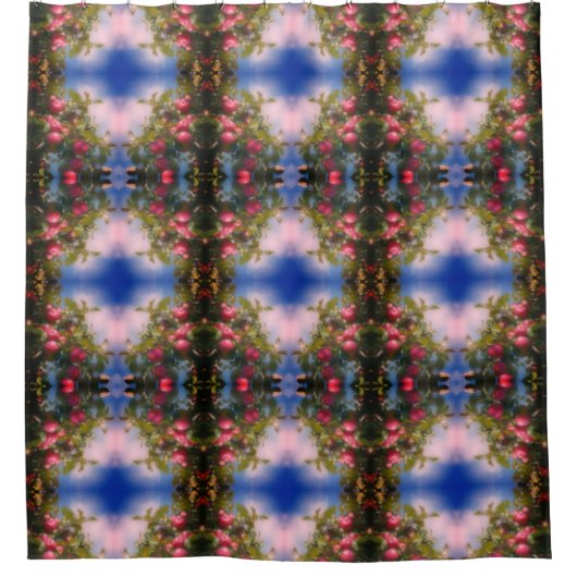 Rideaux De Douche Pommes rouges sur l'arbre Abstrait (Devant)