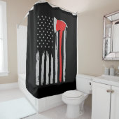 Rideaux De Douche Pompier américain Red Firefighter (En situation)