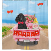 Rideaux De Douche Poodle Chien Valentine's Day Truck (Devant)