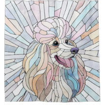Poodle - mosaïque pastel
