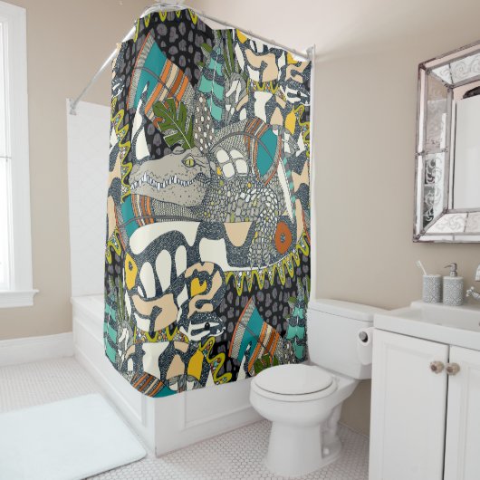 Rideaux De Douche pop animalier (En situation)