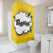 Rideaux De Douche Pop art discours bulle dessin avec du texte. Caric (En situation)
