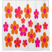 Rideaux De Douche Pop Art rose et orange (Devant)