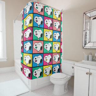 Rideaux De Douche Pop Art Snoopy Lips   Mod pour vous Motif