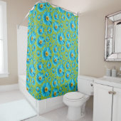 Rideaux De Douche Pop Daisy Aqua Blue (En situation)
