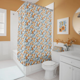 Rideaux De Douche Poppies de Californie Art Nouveau