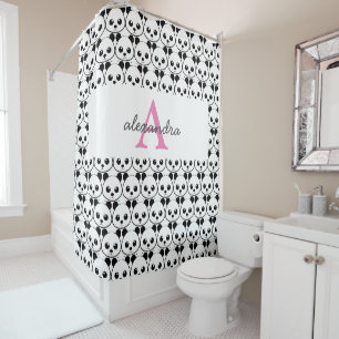 Rideaux De Douche Porte-panda coutume Monogramme
