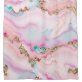 Rideaux De Douche Porte rose clair Marbre Collection populaire (Devant)