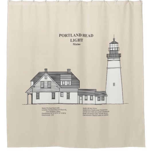 Rideaux De Douche Portland Head Lighthouse - Maine - SBD (Devant)