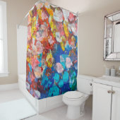 Rideaux De Douche portrait bulldog anglais art intellectuel, graff (En situation)