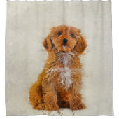 Rideaux De Douche Portrait Cockapoo Photo | AMOUREUX DES CHIENS (Devant)