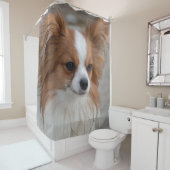 Rideaux De Douche Portrait de chien de Papillon (En situation)