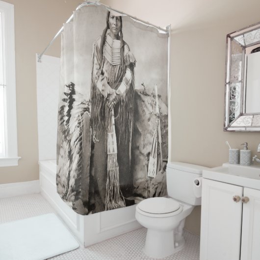 Rideaux De Douche Portrait de Crazy Horse (En situation)