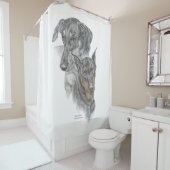 Rideaux De Douche Portrait de deux Dobermans (En situation)