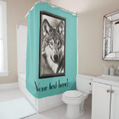 Rideaux De Douche Portrait de loup (En situation)
