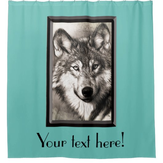 Rideaux De Douche Portrait de loup (Devant)