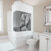 Rideaux De Douche Portrait d'éléphant (En situation)