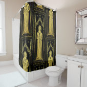 Rideaux De Douche Portrait médiéval anglais 1300 Lady Joan Cobham (En situation)