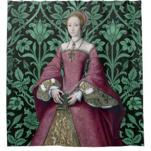 Rideaux De Douche Portrait Princesse Elizabeth Tudor, Reine