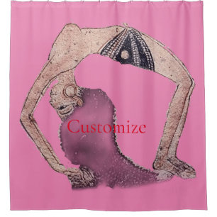 Rideaux De Douche Pose vintage de Yoga Backbend Thunder_Cove