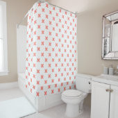 Rideaux De Douche Poser les points de croix sur blanc (En situation)