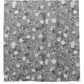 Rideaux De Douche Positions Blanches Sur Gris (Devant)