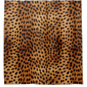 Rideaux De Douche Poster de animal Cheetah Brown et noir (Devant)