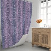 Rideaux De Douche Poster de animal de peau de serpent rose