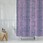 Rideaux De Douche Poster de animal de peau de serpent rose