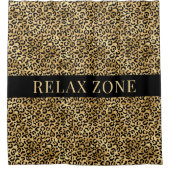Rideaux De Douche Poster de animal Faux Gold Black (Devant)