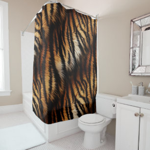 Rideaux De Douche Poster de animal Orange Black Tiger Stripes