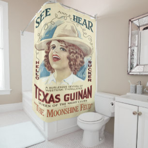 Rideaux De Douche Poster de la chanteuse Texas Cowgirl