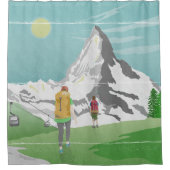 Rideaux De Douche poster de voyage matterhorn Suisse (Devant)