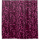 Rideaux De Douche Posters de animaux de léopard dans rose-foncé (Devant)