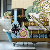 Rideaux De Douche Potions Dragon Steampunk Livres