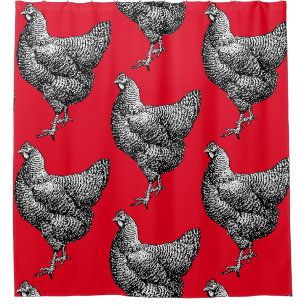 Rideaux De Douche Poulet de roche Plymouth Barred classique Hen