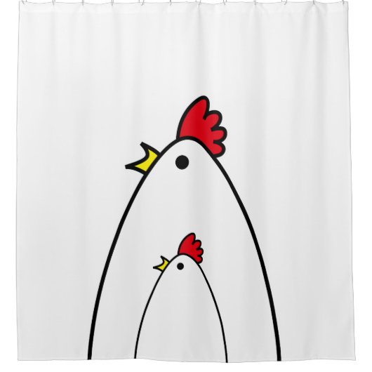 Rideaux De Douche Poulets (Devant)