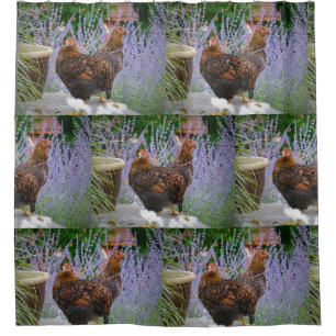 Rideaux De Douche Poulets à double problème