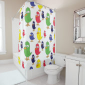 Rideaux De Douche Poulets colorés (En situation)