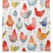 Rideaux De Douche Poulets d'élevage (Devant)