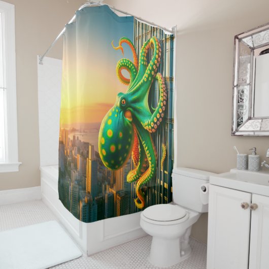 Rideaux De Douche poulpe (En situation)