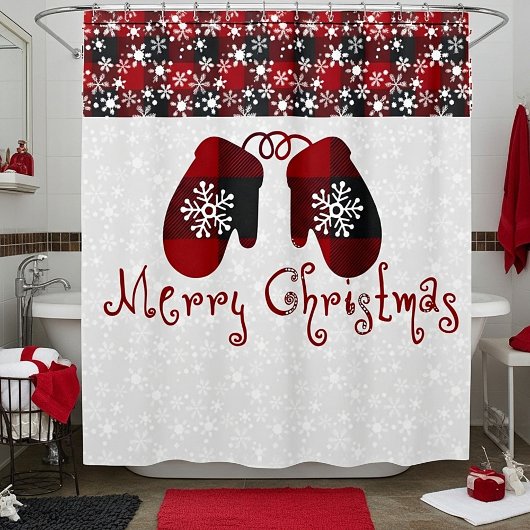 Rideaux de douche pour gants de Noël