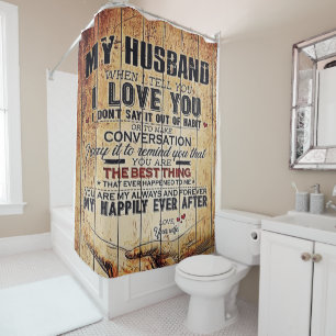 Rideaux De Douche Pour la décoration de mon mari, citations d'amour