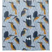 Rideaux De Douche Pour les amateurs d'oiseaux Cosy Kingfish Patterne (Devant)