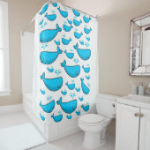 Rideaux de douche pour les enfants Blue Whale (En situation)