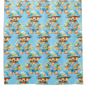 Rideaux de douche pour ours bleu Teddy (Devant)