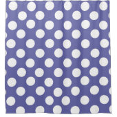 Rideaux De Douche pourpre perwinkle blanc pois (Devant)