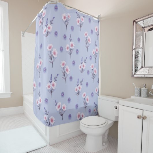 Rideaux De Douche Poussière de Fée Marguerites (En situation)