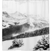 Rideaux De Douche Poussière fraîche de neige // Noir et blanc (Devant)
