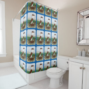 Rideaux De Douche Pouter Pigeon Red Hana
